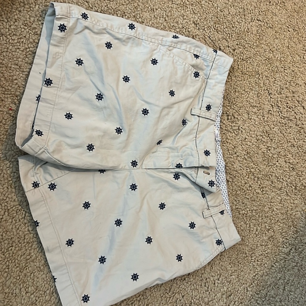 Cambridge khaki shorts.